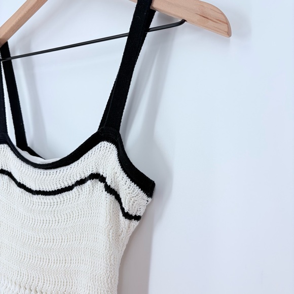 Abercrombie & Fitch Women's Cream Black Crochet Style Boho Maxi Dress - Picture 11 of 16